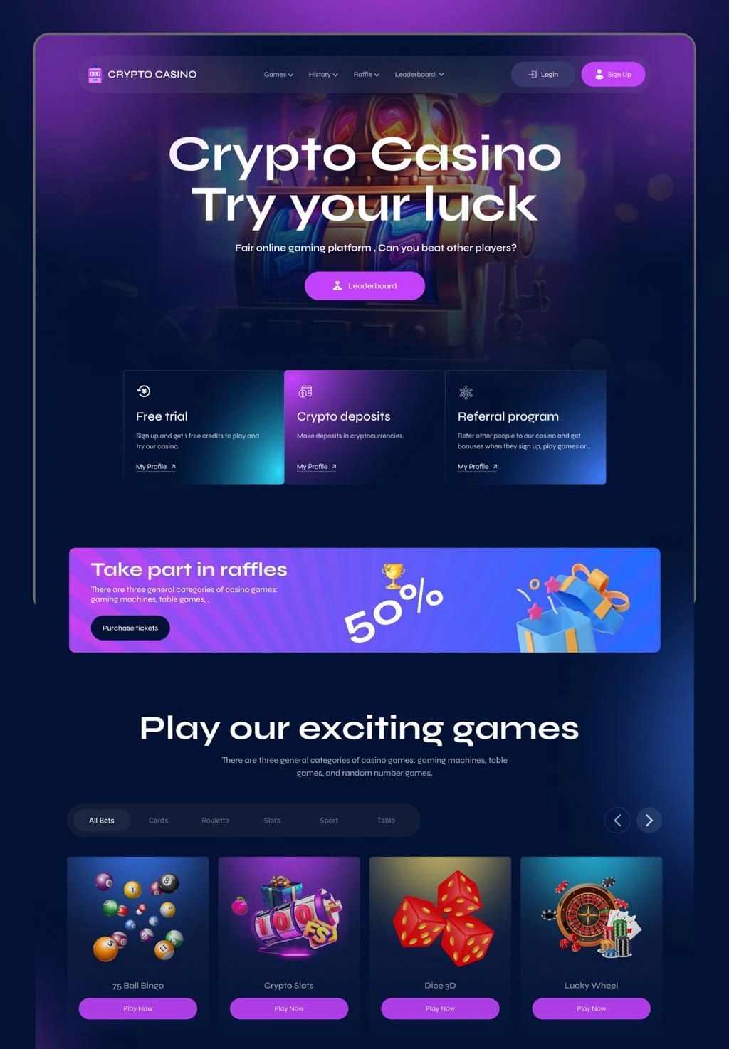Bitcoin casino interface showing user balance and game selection on laptop