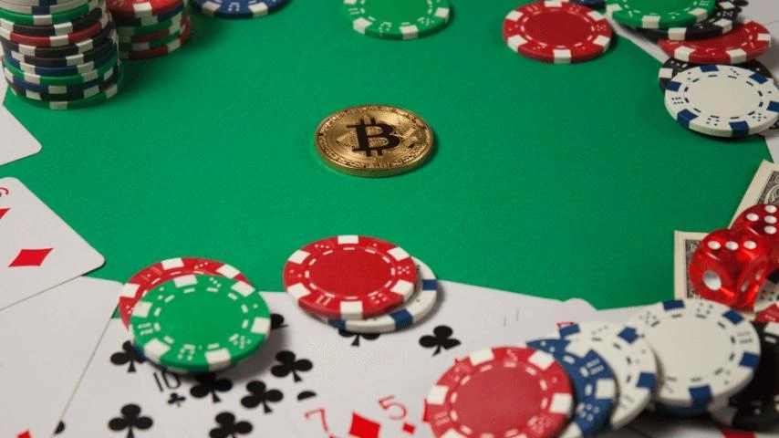 User making first Bitcoin deposit to start playing at crypto casino