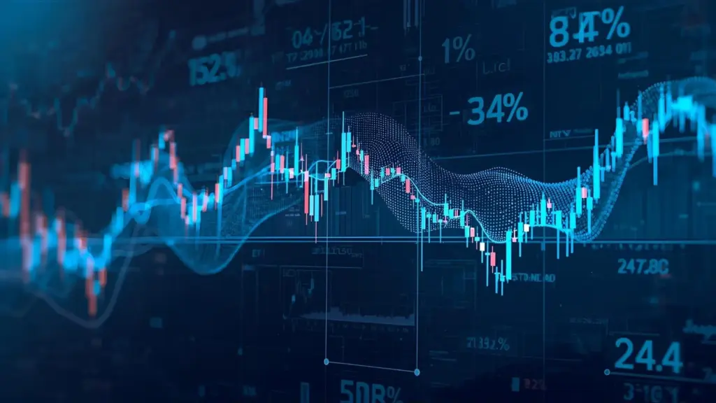 Financial dashboard showing key factors driving cryptocurrency market decline