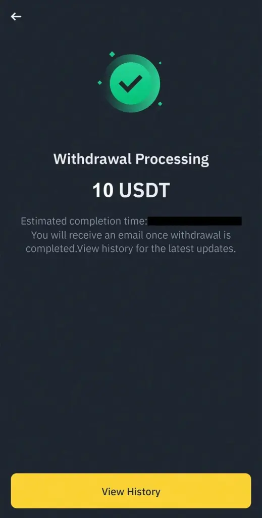 Bitcoin withdrawal transaction being processed from casino to user wallet